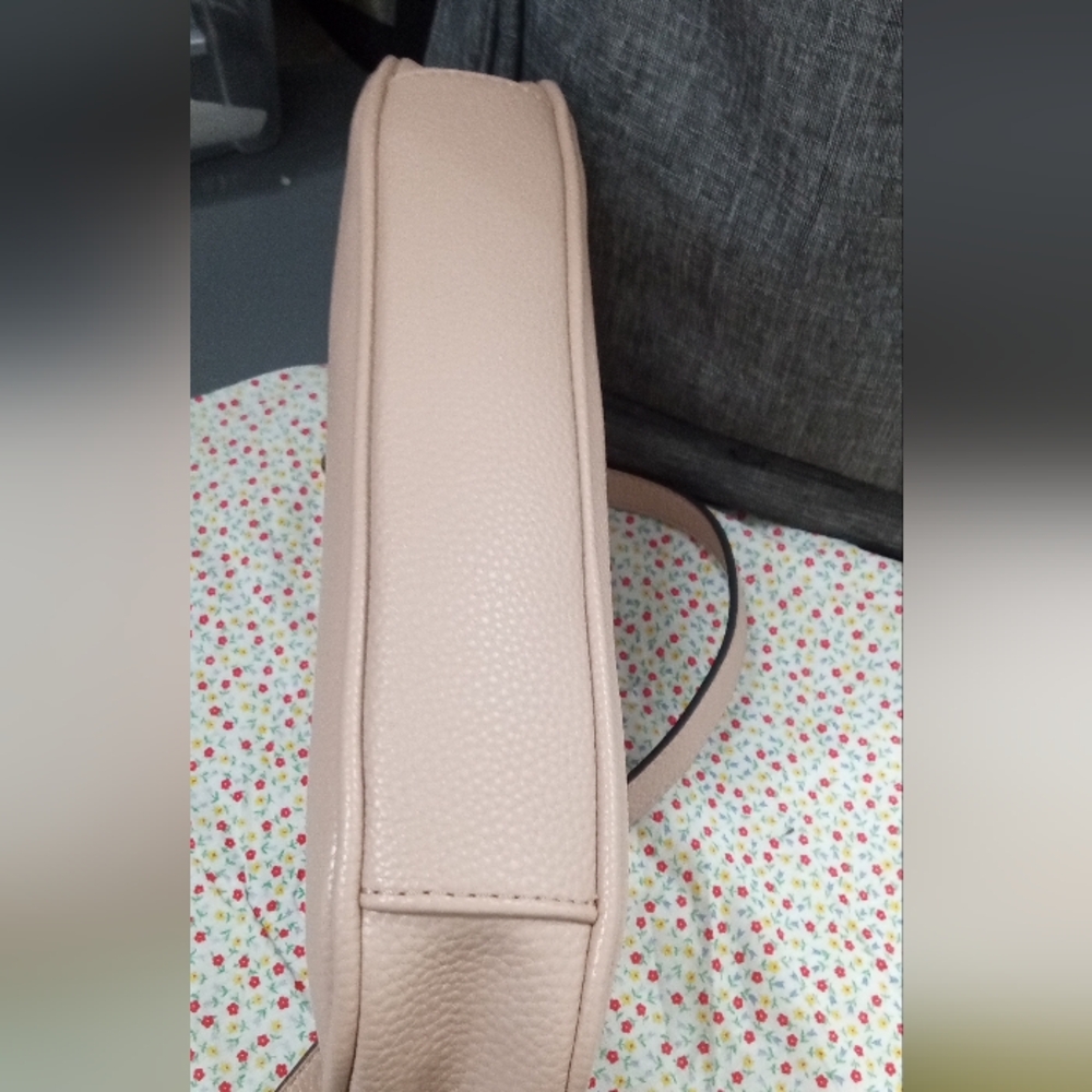 Nanette Lepore Mini Shoulder Purse Faux Leather Pink Blush Full Zip - Picture 2 of 11